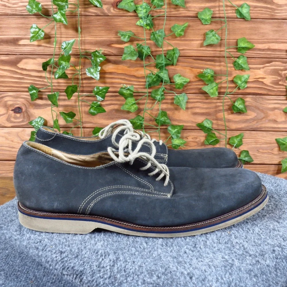1901 M23209‎ Mens Derby Shoes Size 11.5 Casual Business Navy Blue Nubuck Leather